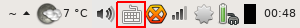 Figure 1: A screenshot of the fcitx icon in the system tray
